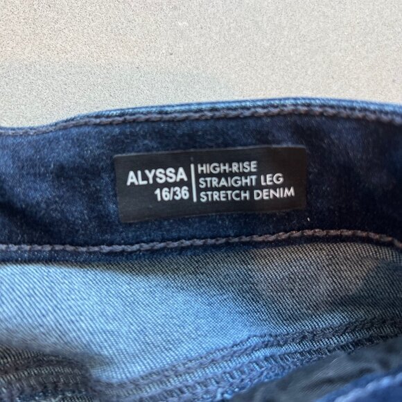 Buffalo David Bitton Alyssa Blue High-Rise Straight Leg Stretch Denim Jeans, 16 - Picture 6 of 6